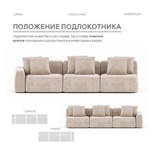Диван mebelroom Mebelroom.shop прямой диван Норд, модульный, 330х100х74 см