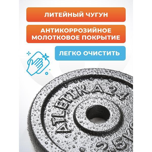 Диски для штанг и гантелей Atletika24 2*2,5