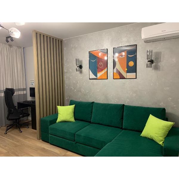 Диван mebelroom Угловой диван, независимый пружинный блок, механизм дельфин с ящиком для хранения, 260х165х75см