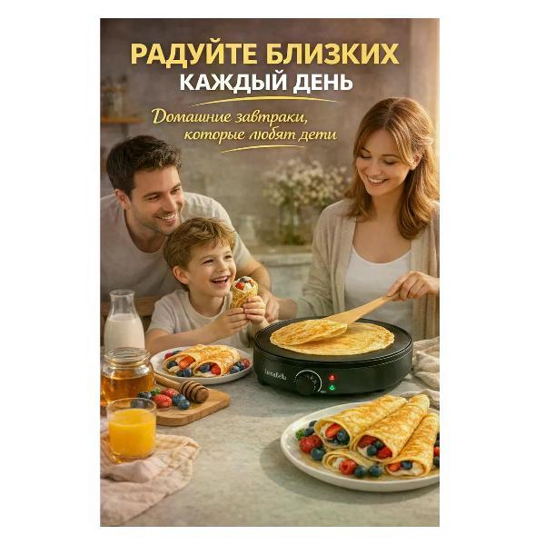 Электроблинница Luma Bella Блинница электрическая 1000Вт