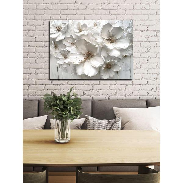 Картина на холсте LOFTime 50Х70 ЦВЕТЫ БЕЛ 3D К-716-5070