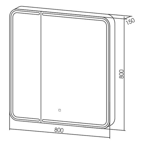 Шкаф для ванной комнаты Silver Mirrors LED-00002516