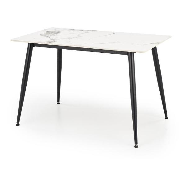 Стол обеденный HALMAR Эмилио белый мрамор 120/70
