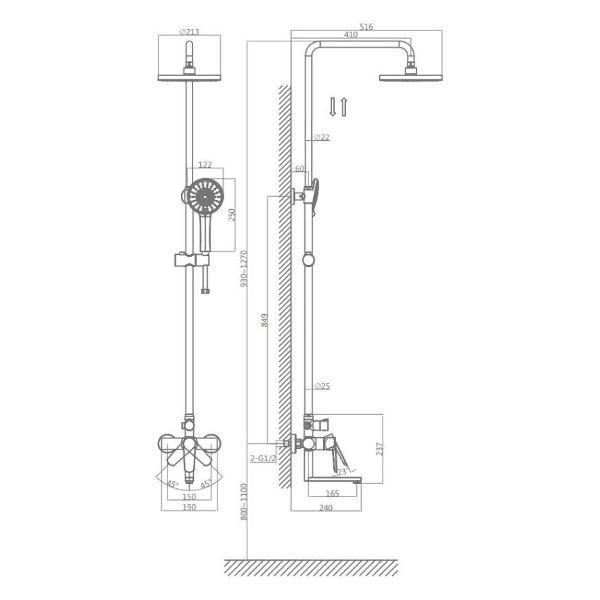 Душевая система D&K DA1563701B18