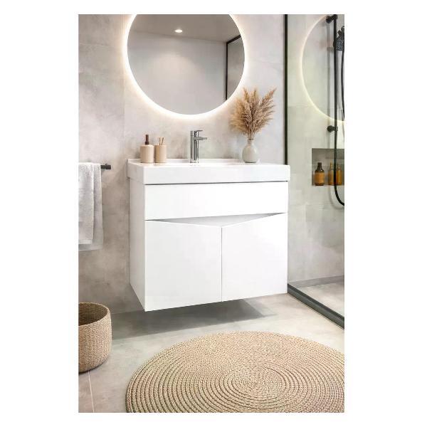 Тумба для ванной EvaGold Тумба подвесная 60 с раковиной