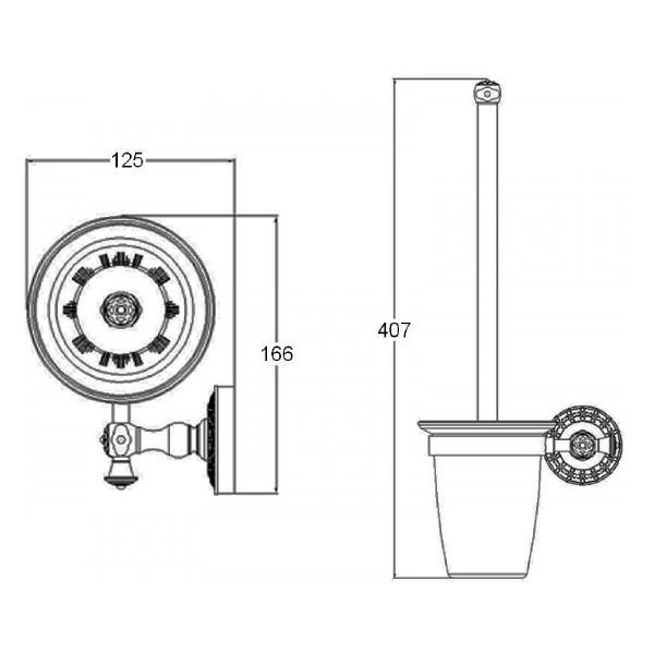 Ершик для унитаза Bronze de Luxe ерш25010