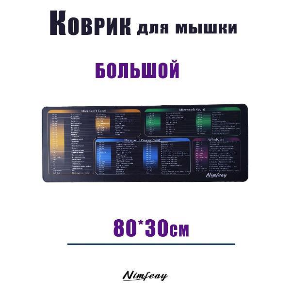 Коврик для мыши Nimfeay 80х30 с командами