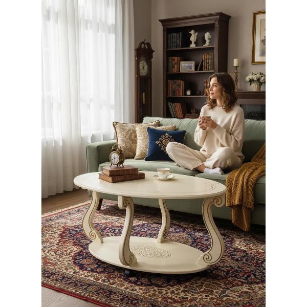 Стол журнальный Мебелик Овация (М) на колесах