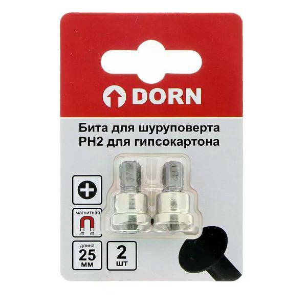 Шуруповерт DORN Биты PH2, 25 мм, для гипсокартона 2 шт