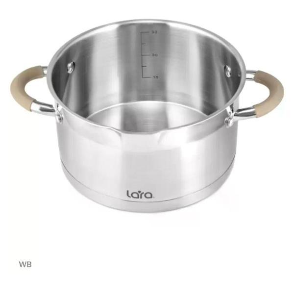 Кастрюля Lara Кастрюля из нержавеющей стали с крышкой