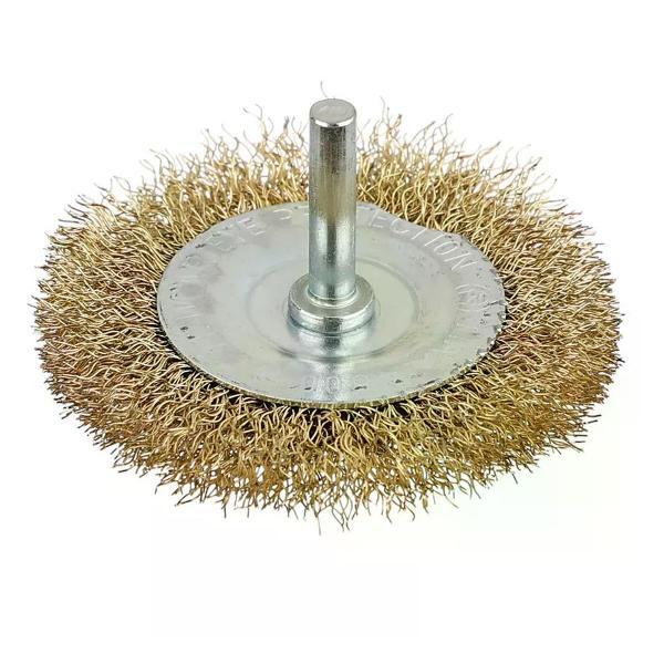 Дрель DORN Щетка-насадка для дрели латунированная плоская 75 мм