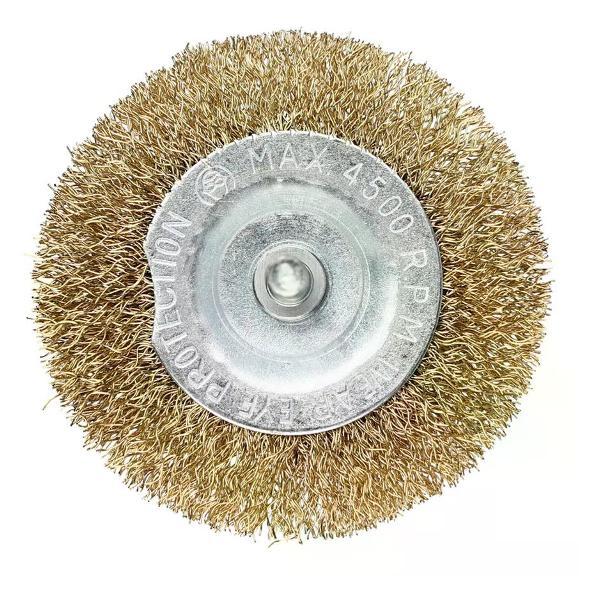 Дрель DORN Щетка-насадка для дрели латунированная плоская 75 мм