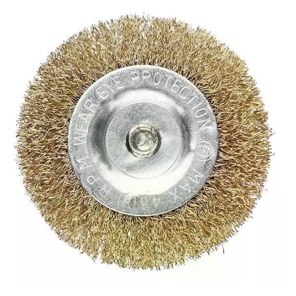 Дрель DORN Щетка-насадка для дрели латунированная плоская 75 мм