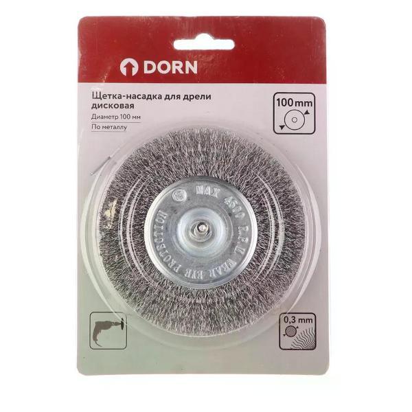 Дрель DORN Щетка-насадка для дрели плоская 100 мм