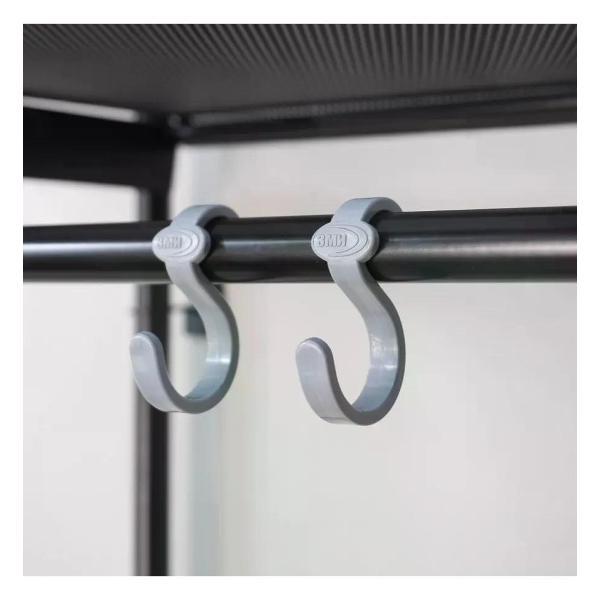 Банкетка ZMI Банкетка Гранада 23В 50х65х30 см каркас черный/сиденье серое