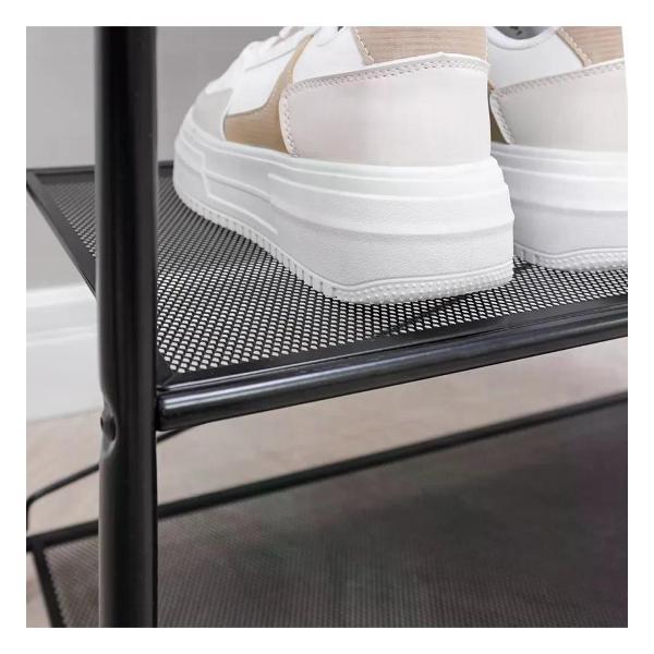 Банкетка ZMI Банкетка Гранада 23В 50х65х30 см каркас черный/сиденье серое