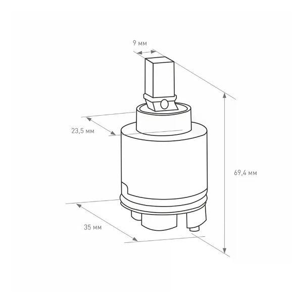 Картридж для смесителей NO NAME Картридж для смесителя esparo d35 мм высокий
