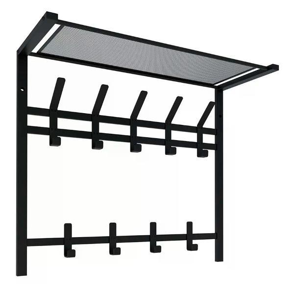 Вешалка настенная ZMI Вешалка настенная с полкой Торонто 22, 67х27х54,5 см черная