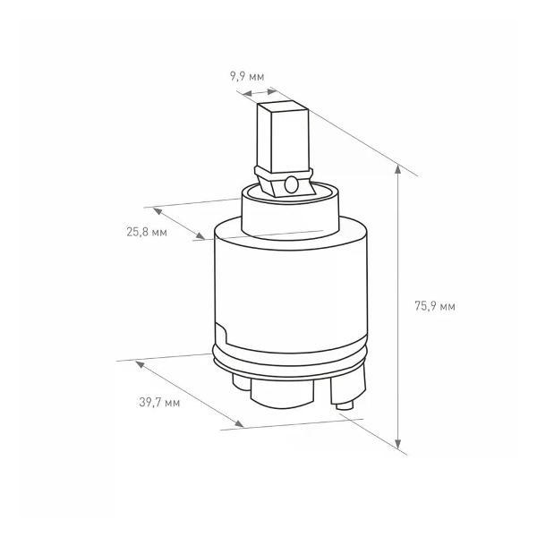Картридж для смесителей NO NAME Картридж для смесителя esparo d40 мм высокий