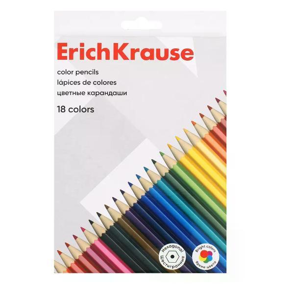 Карандаш ERICH KRAUSE Карандаши цветные 18 цветов фото