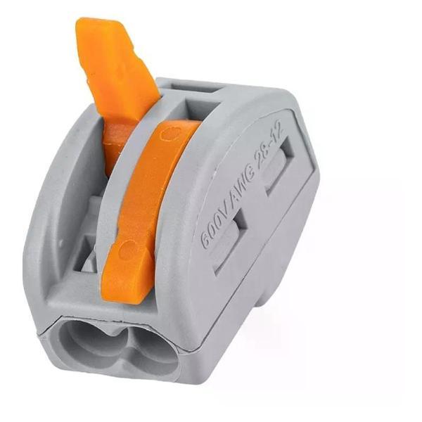 Клемма строительно-монтажная NO NAME Клемма с рычажком 222-412 б/пасты 2 провода 01-25 мм2 5 шт.