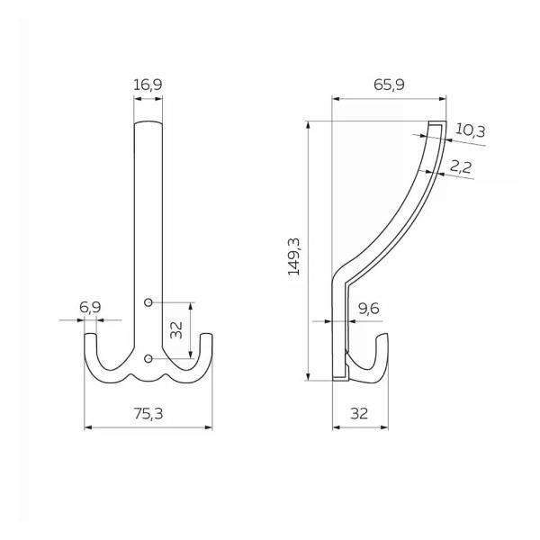 Крючки Kerron Крючок настенный тройной