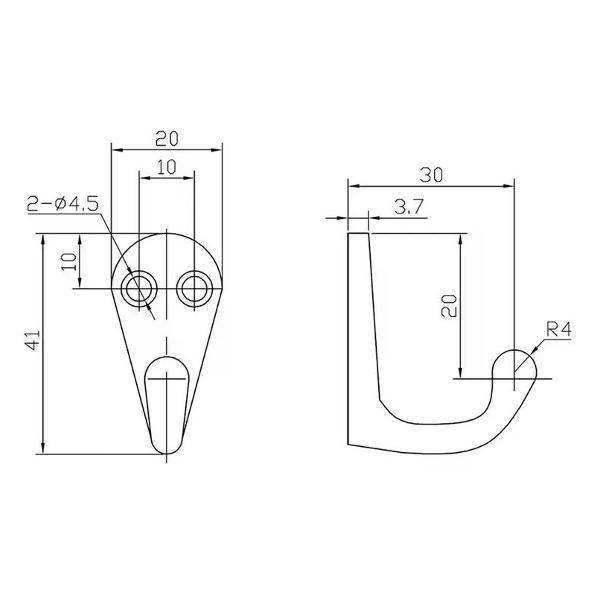 Крючки NO NAME Крючок настенный
