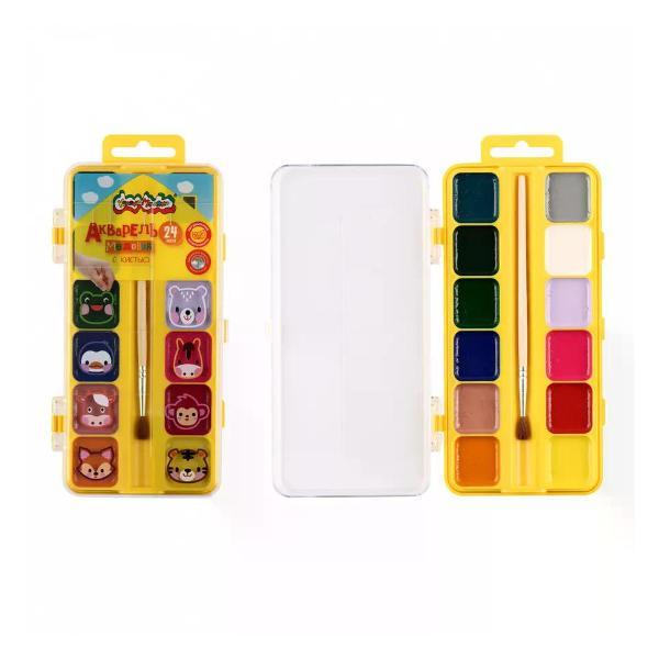 Краска штемпельная КАЛЯКА-МАЛЯКА Краски для рисования 24 цвета