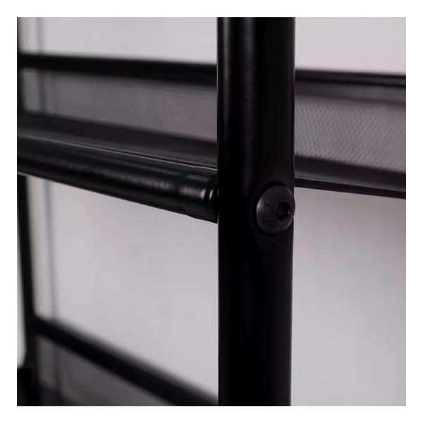 Обувница ZMI Подставка для обуви 3 полки Женева 13, 45х27х60 см черная