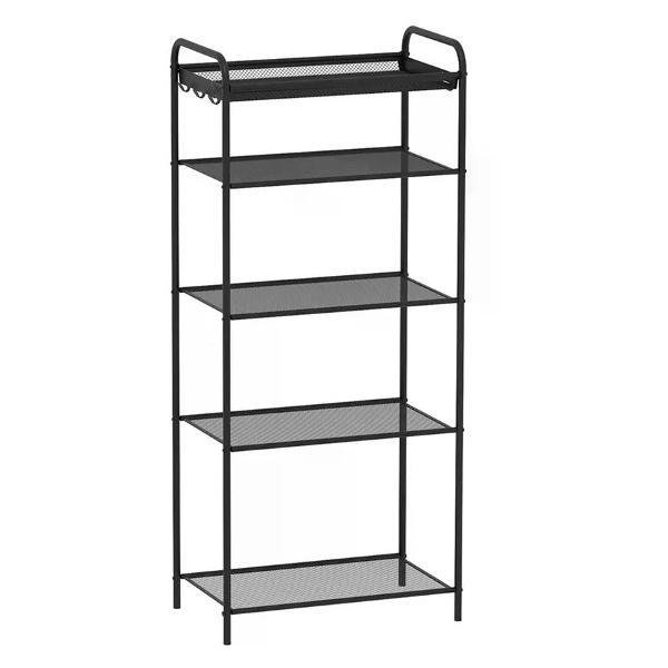 Обувница ZMI Подставка для обуви 5 полок Верона 15, 45х30х95 см черная