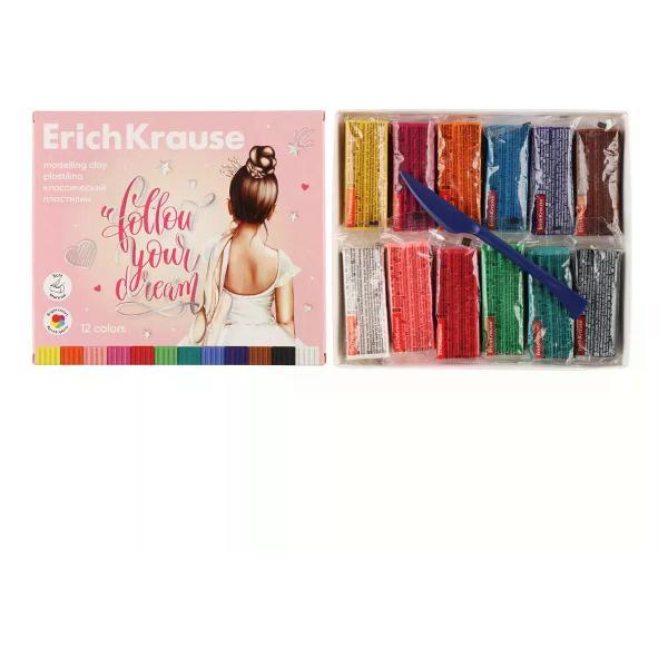 Пластилин ERICH KRAUSE Пластилин набор 12 цветов