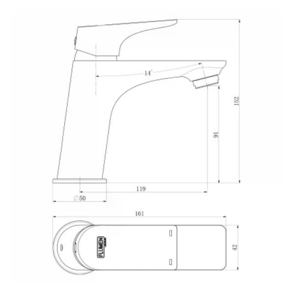 Смеситель FLUMEN DESIGN Смеситель для раковины