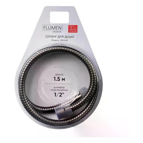 Шланг для душа Flumen Шланг для душа Orlean 150 см нержавеющая сталь графит