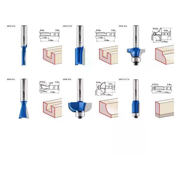 Фрезер ЗУБР Набор фрез по дереву профильных 6 шт
