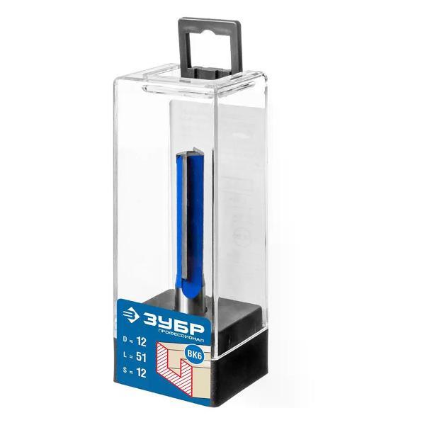 Фрезер ЗУБР Фреза пазовая прямая 12x51 мм с нижними подрезателями