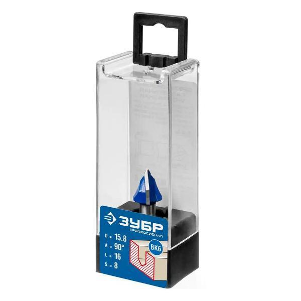 Фрезер ЗУБР Фреза пазовая галтельная V-образная 15,8x16 мм угол 90#