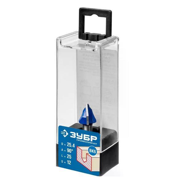 Фрезер ЗУБР Фреза пазовая галтельная V-образная 25,4x25 мм угол 90#