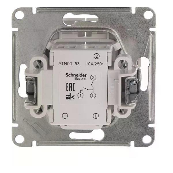 Выключатель механический Schneider Electric Выключатель двухклавишный с подсветкой