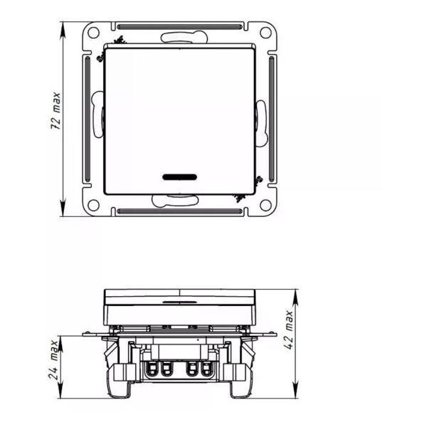 Выключатель механический Schneider Electric Выключатель одноклавишный с подсветкой