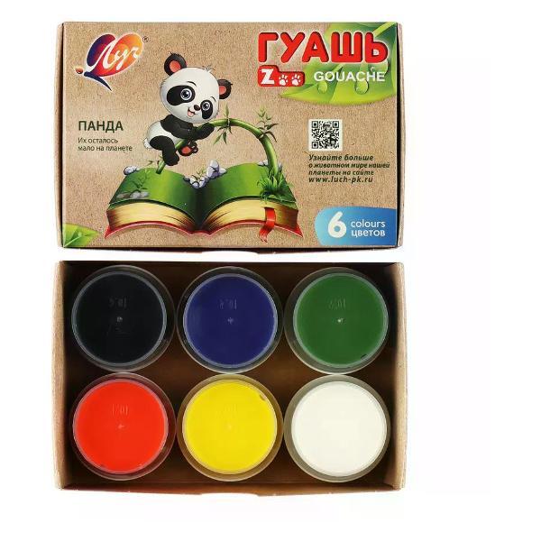 Краска штемпельная Луч Гуашь 6 цветов