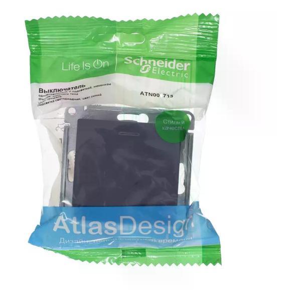 Выключатель механический Schneider Electric Выключатель одноклавишный с подсветкой