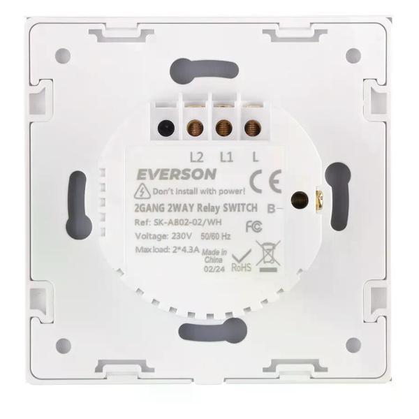 Выключатель механический EVERSON Выключатель сенсорный двухклавишный