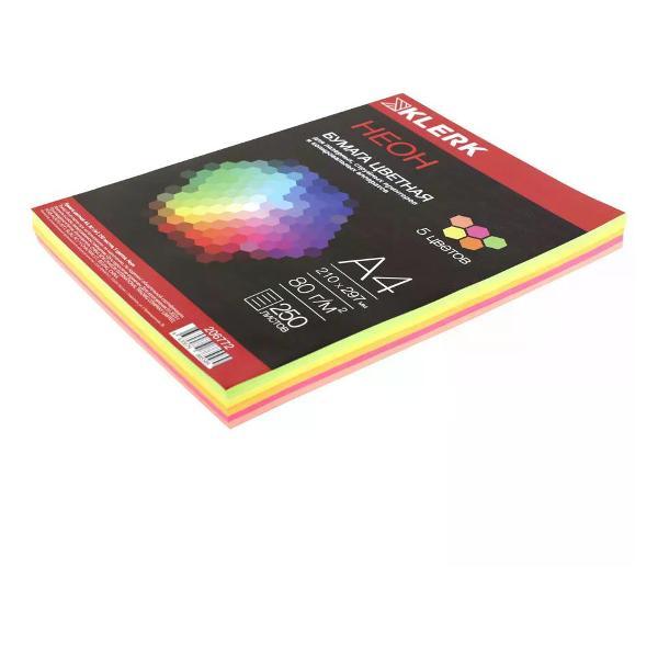 Бумага для оргтехники Mondi Бумага цветная для принтера А4 250 листов, 5 цветов