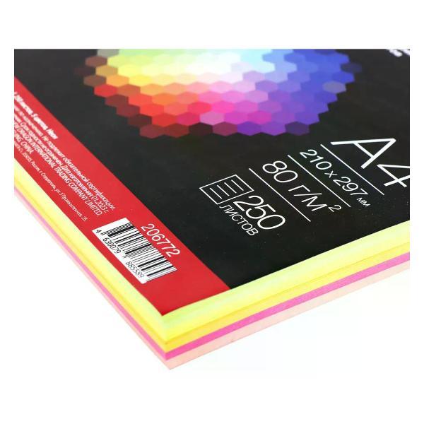 Бумага для оргтехники Mondi Бумага цветная для принтера А4 250 листов, 5 цветов