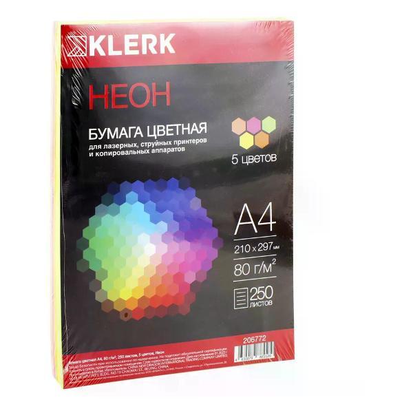 Бумага для оргтехники Mondi Бумага цветная для принтера А4 250 листов, 5 цветов