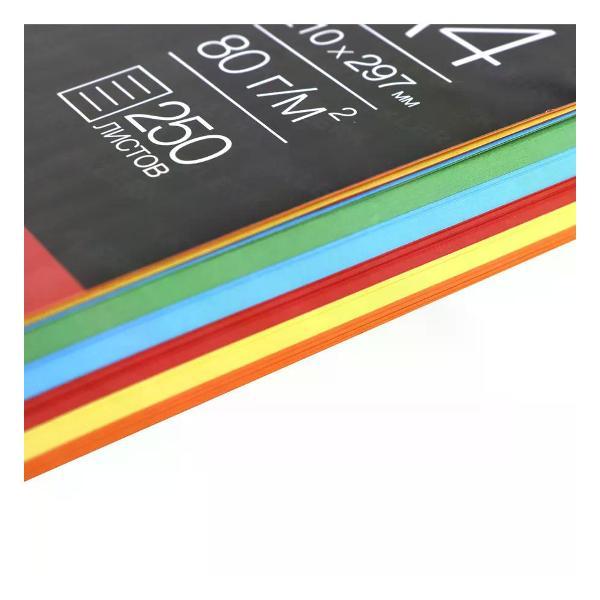 Бумага для оргтехники Mondi Бумага цветная для принтера А4 250 листов, 5 цветов