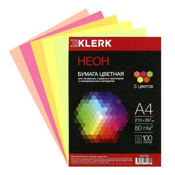 Бумага для оргтехники Mondi Бумага цветная для принтера А4 100 листов, 5 цветов