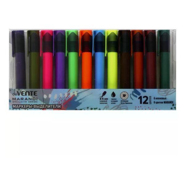 Маркер Hatber Набор перманентных маркеров 12 шт 1-5 мм