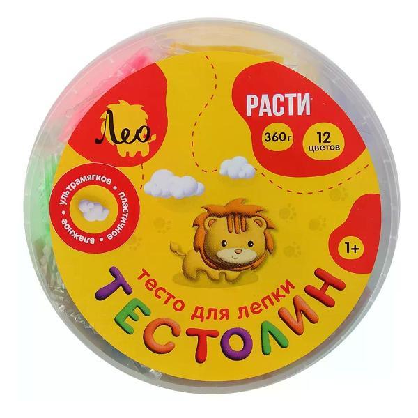 Пластилин Лео Тесто для лепки 12 цветов