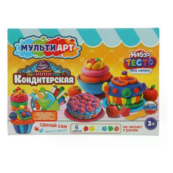 Пластилин MULTI ART Тесто для лепки 6 цветов